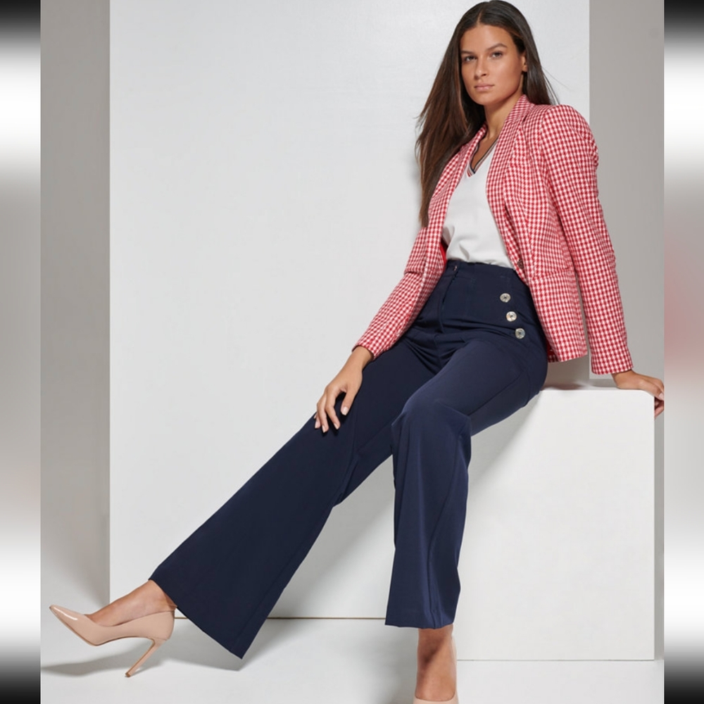 Tommy Hilfiger women sailor-button wide leg pants 16